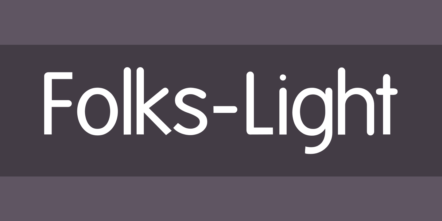 Beispiel einer Folks-Light Light-Schriftart